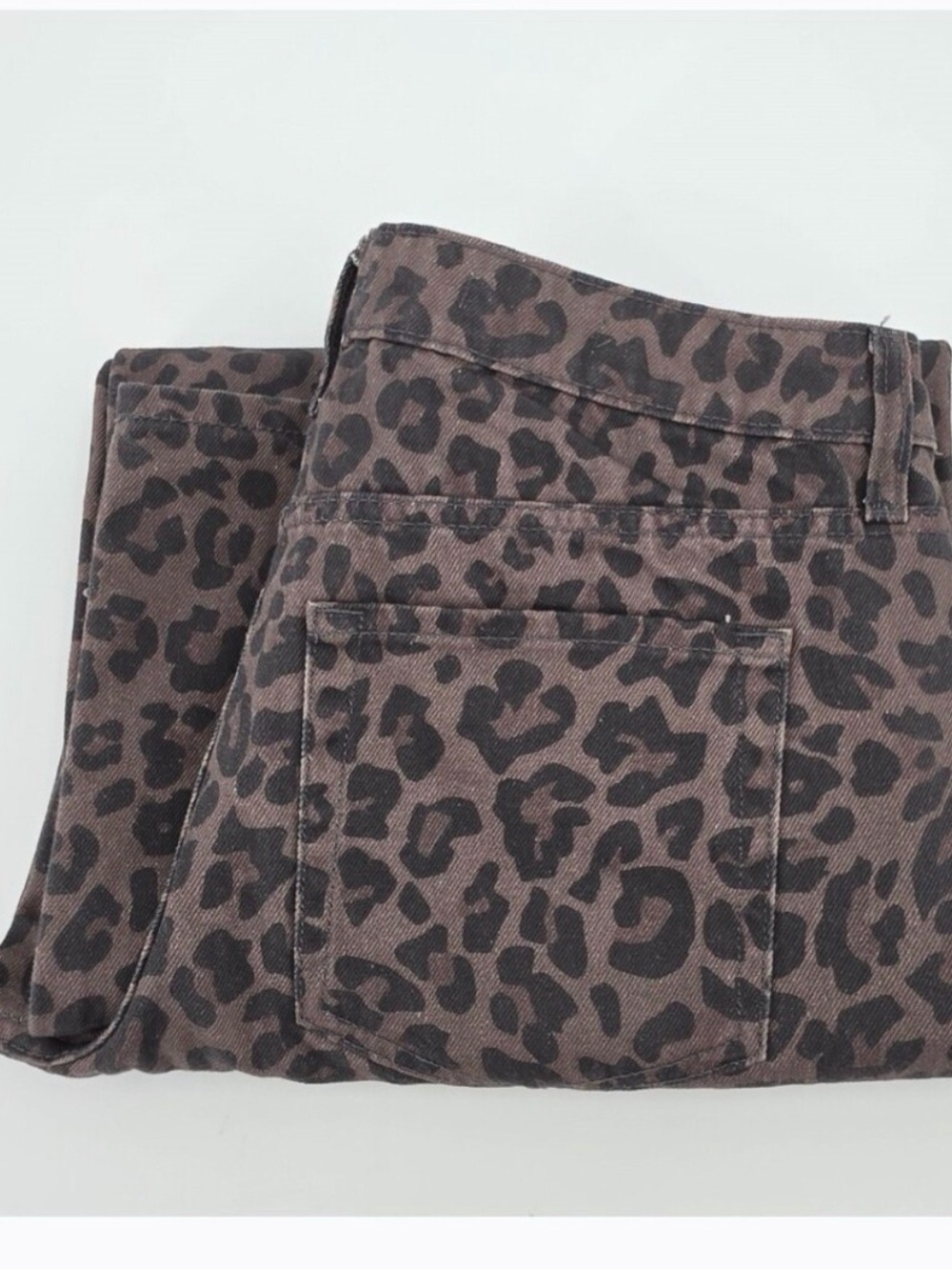 Wild Fable Low Rise Baggy Jean 10 Leopard Print Brown Black